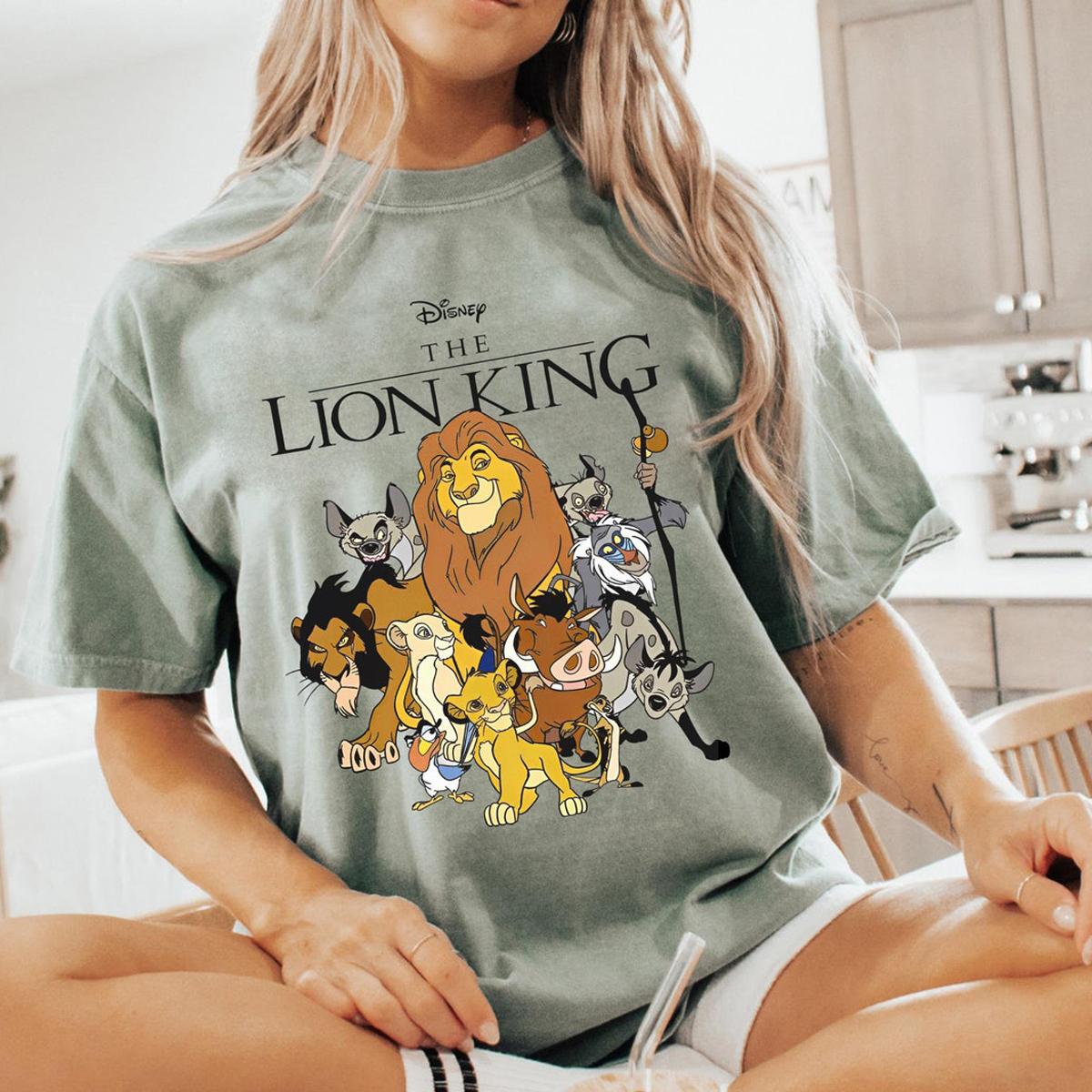 The Lion King Group Characters Mufasa Simba Timon Pumbaa Shirt 5