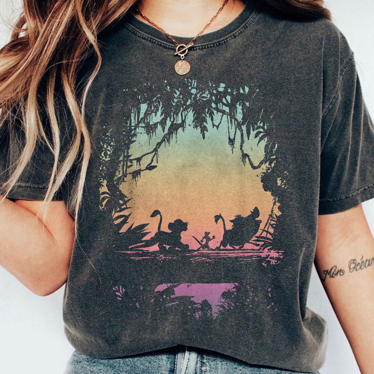 The Lion King Hakuna Matata Silhouette Jungle Trio Shirt 1