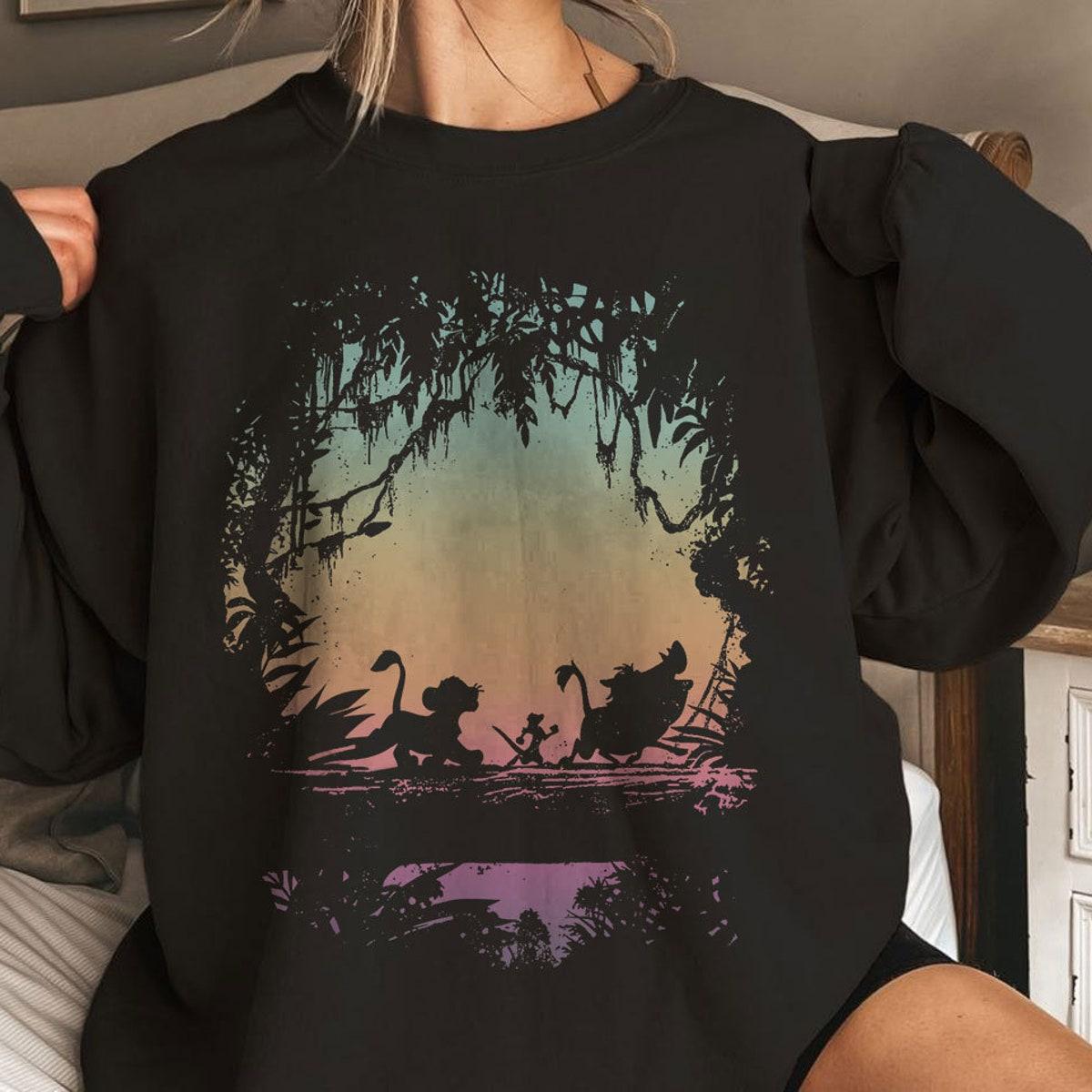 The Lion King Hakuna Matata Silhouette Jungle Trio Shirt 2