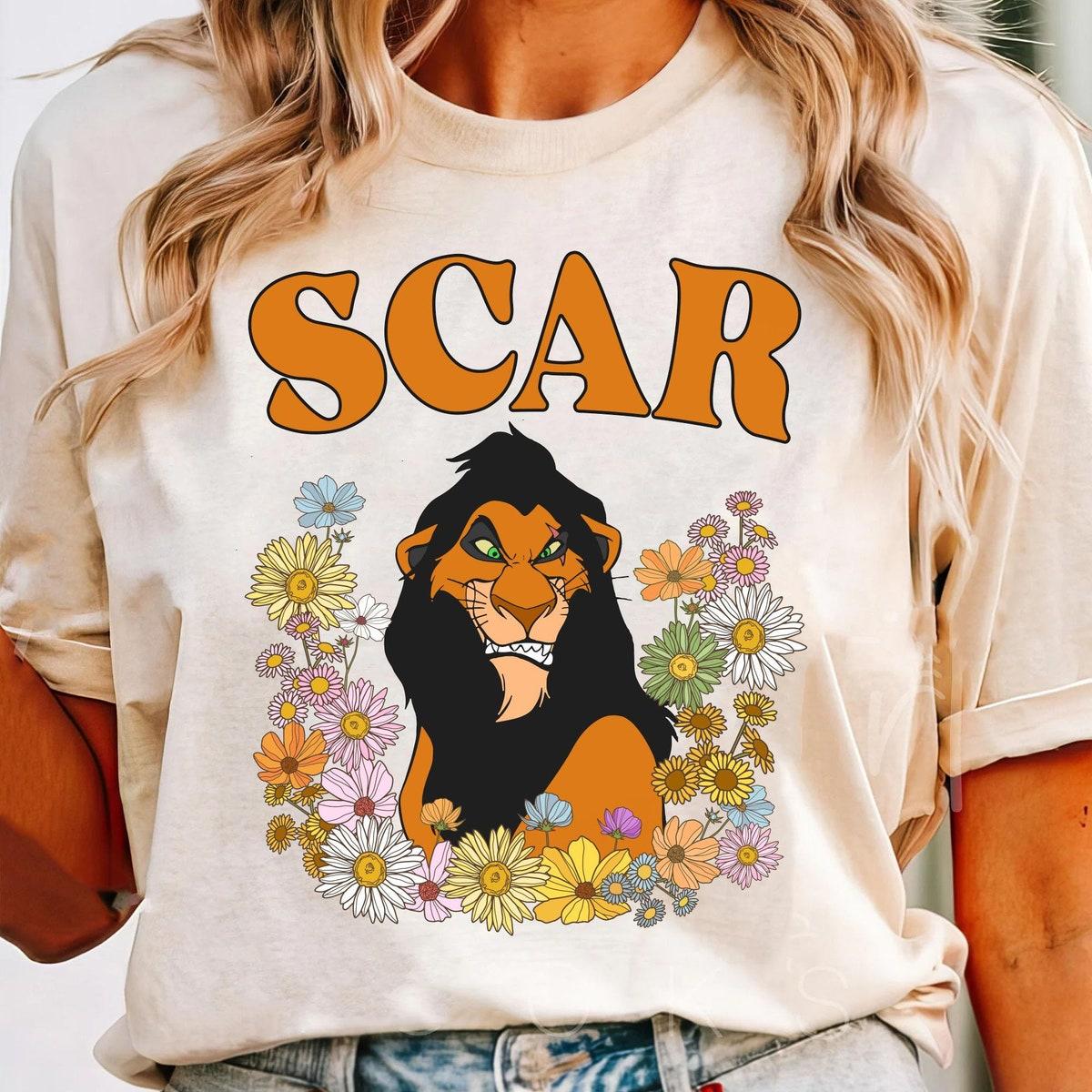 The Lion King Scar Floral Flower Disney Villains Shirt 1