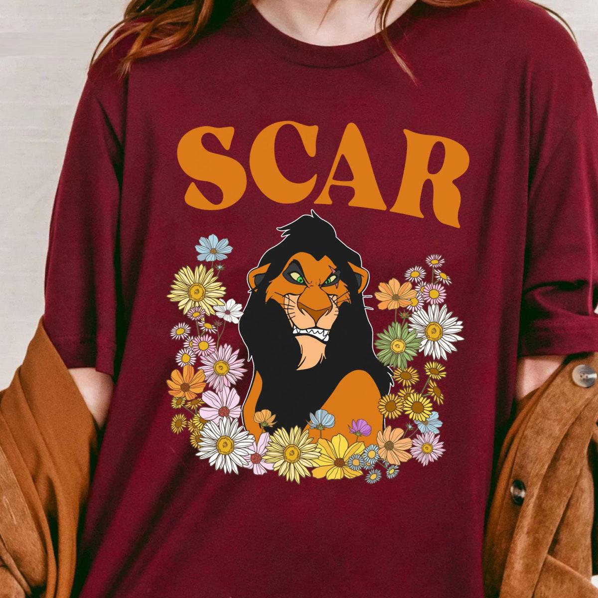 The Lion King Scar Floral Flower Disney Villains Shirt 2