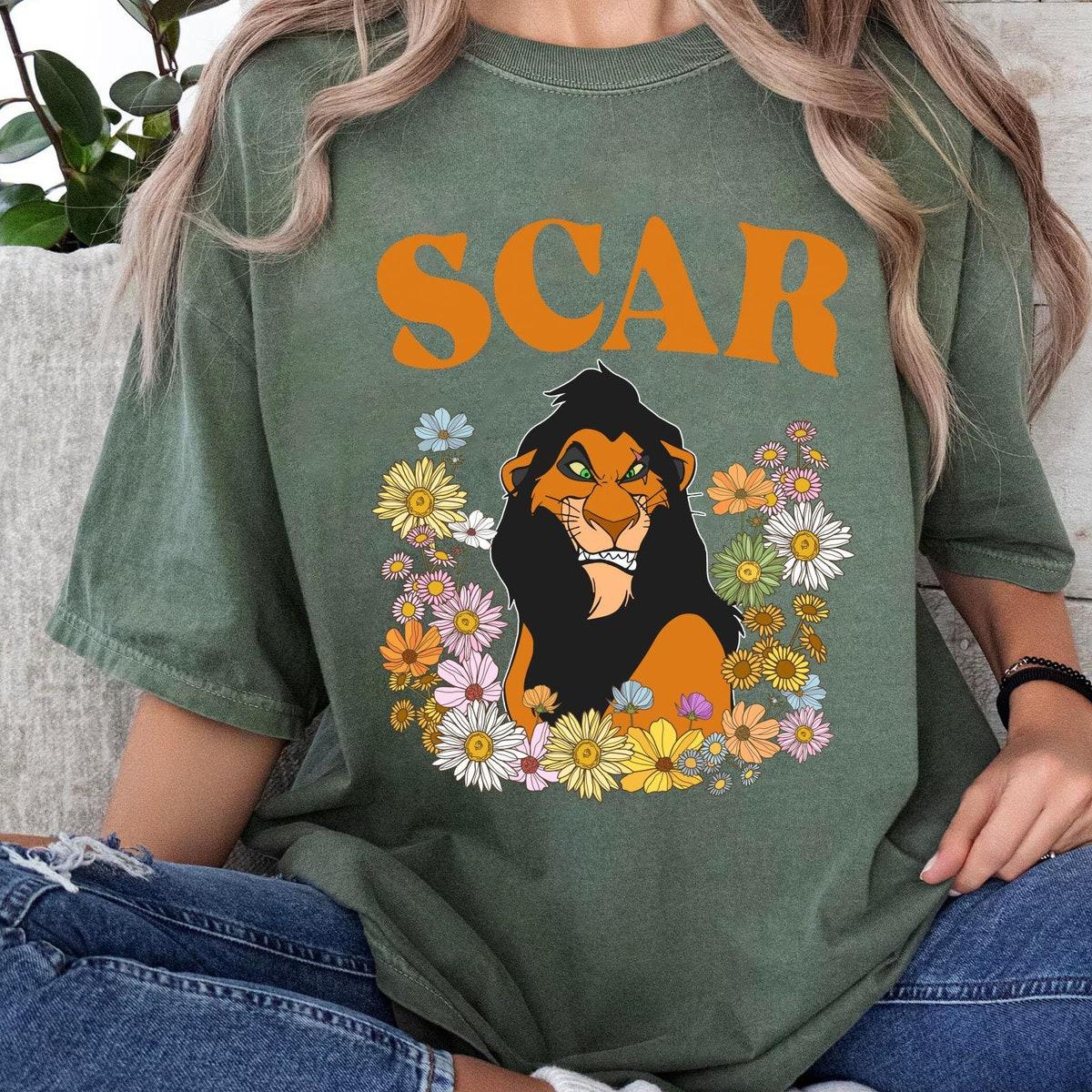 The Lion King Scar Floral Flower Disney Villains Shirt 3