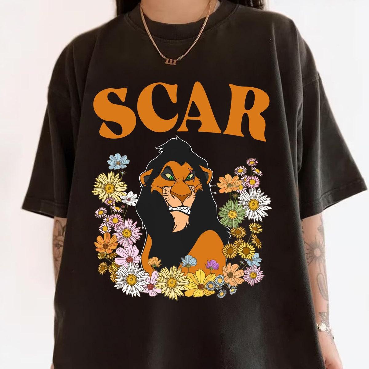 The Lion King Scar Floral Flower Disney Villains Shirt 4