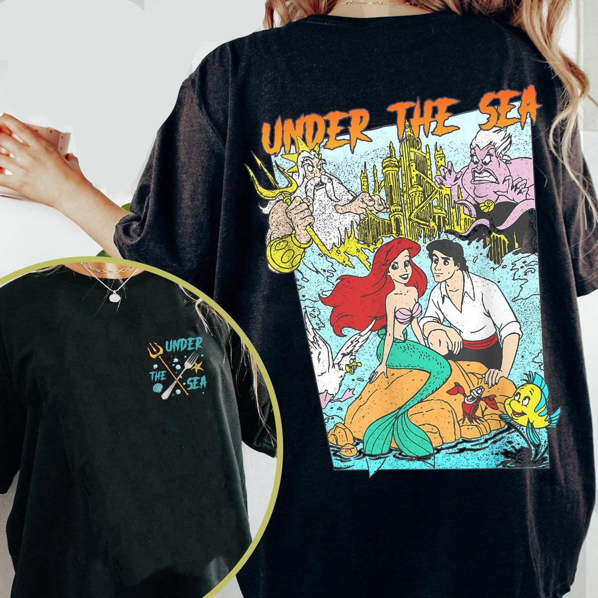 The Little Mermaid Movie Cover Graphic Under The Sea Shirt 1