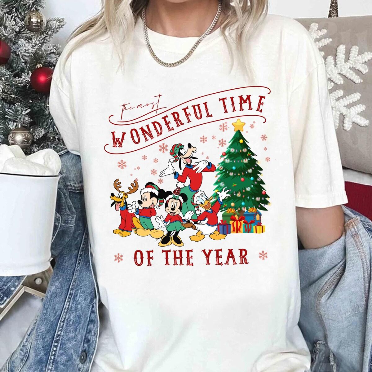 The Most Wonderful Time Of The Year Christmas Disney Christmas Tree Shirt 1