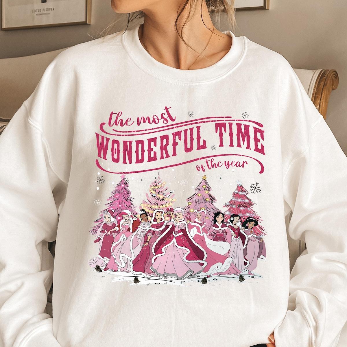 The Most Wonderful Time Of The Year Disney Princesses Christmas Shirt 1