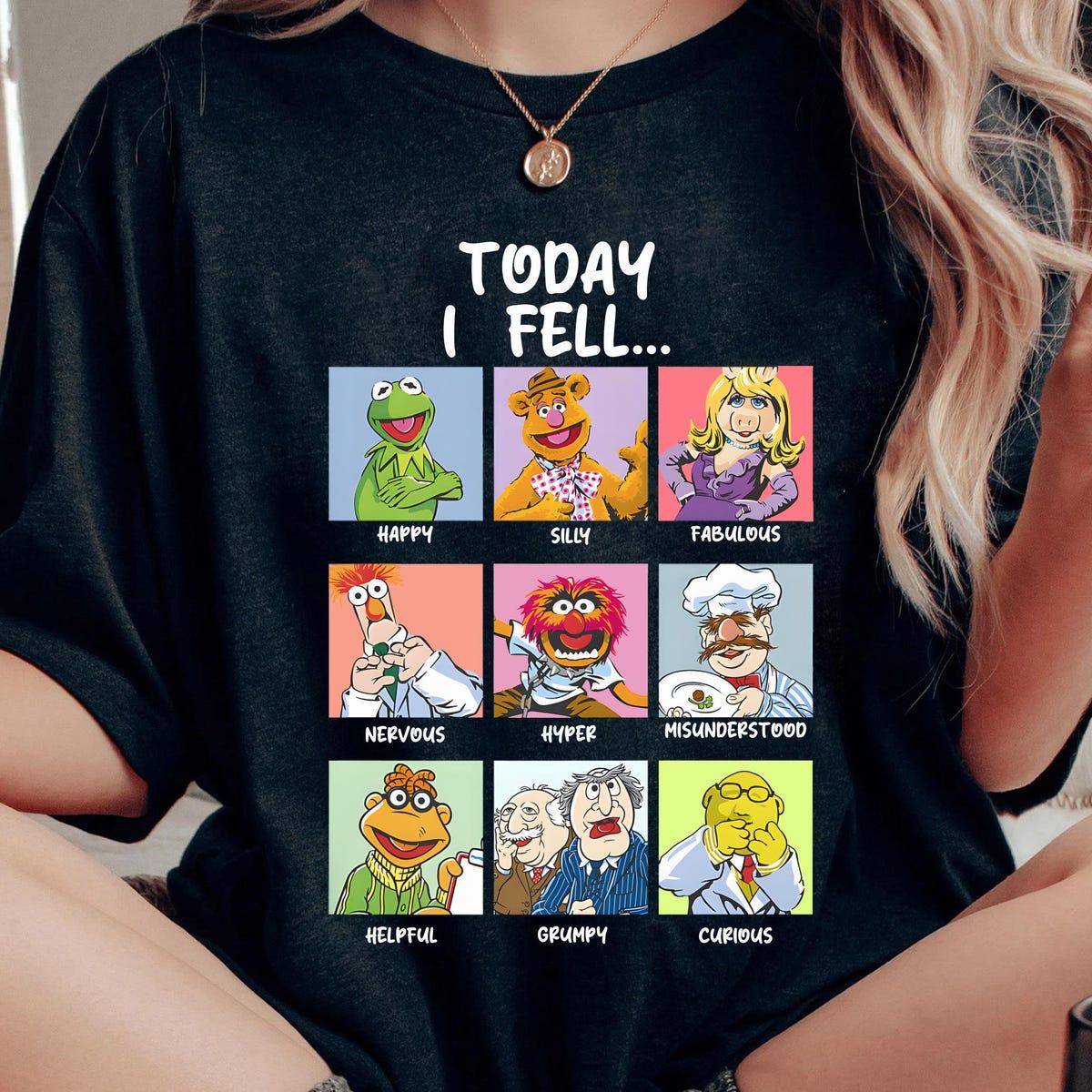 The Muppets Characters Today I Fell Emotions Box Up Shirt 1