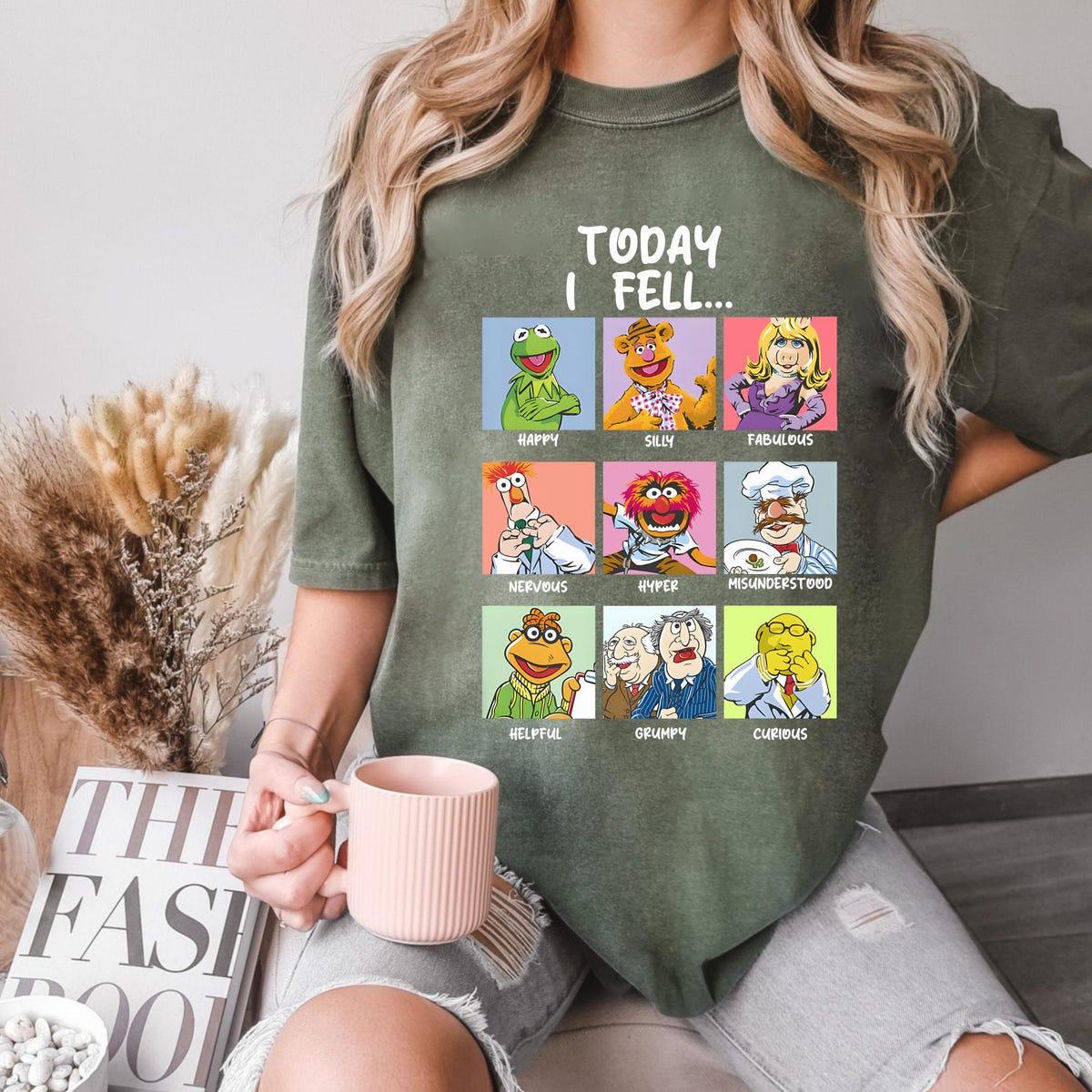 The Muppets Characters Today I Fell Emotions Box Up Shirt 3