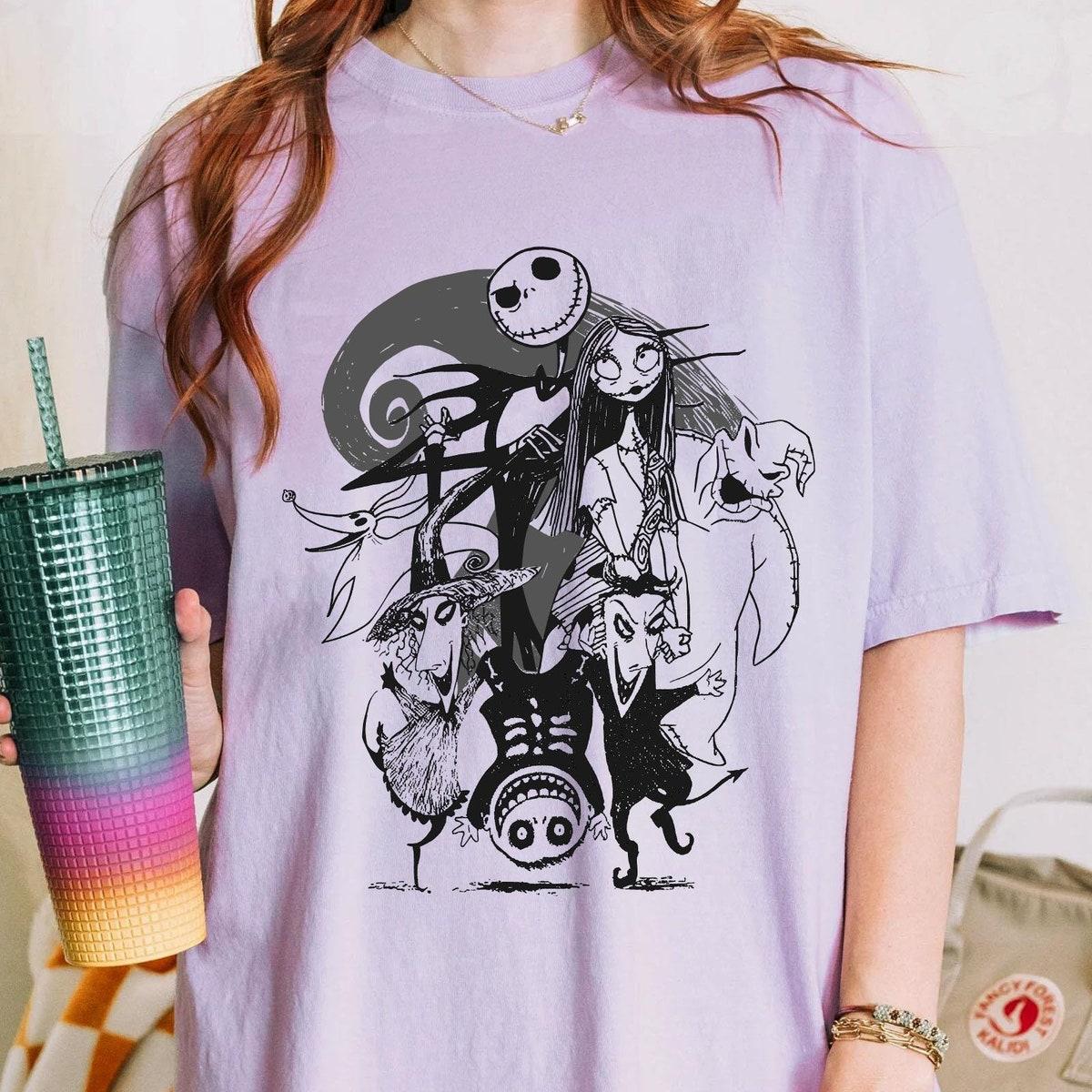 The Nightmare Before Christmas Group Characters Halloween Matching Shirt 2