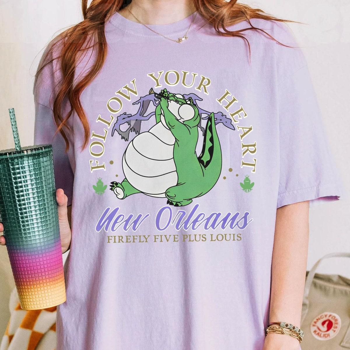 The Princess And The Frog Firefly Five Louis Trumpet Alligator Shirt 3