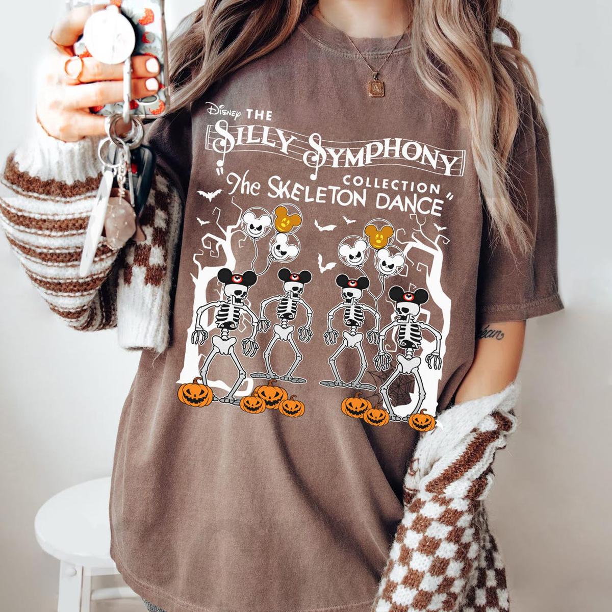 The Silly Symphony Collection The Skeleton Dance Pumpkin Mickey Balloon Shirt 2