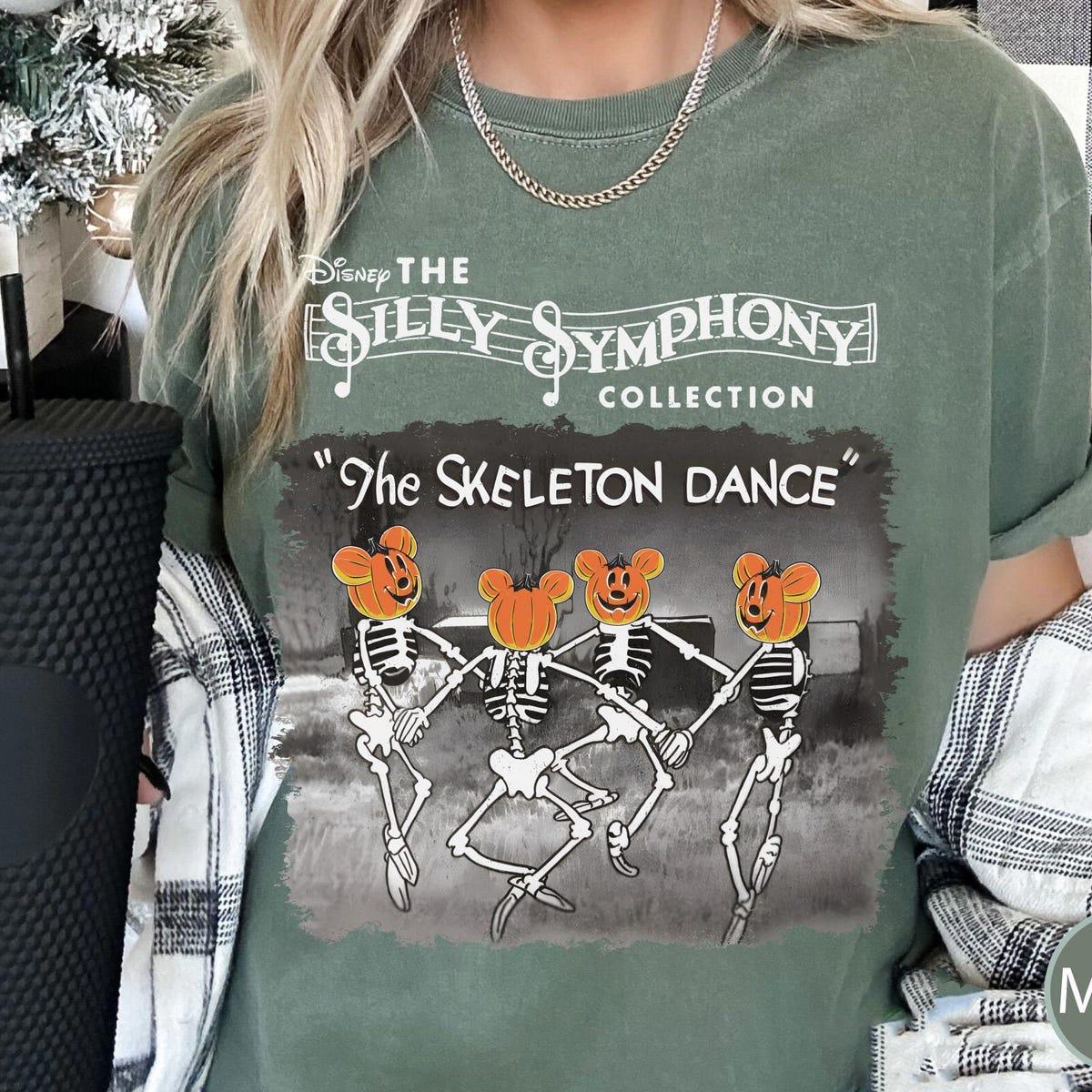 The Skeleton Dance Mickey Pumpkin Halloween Family Matching Shirt 6