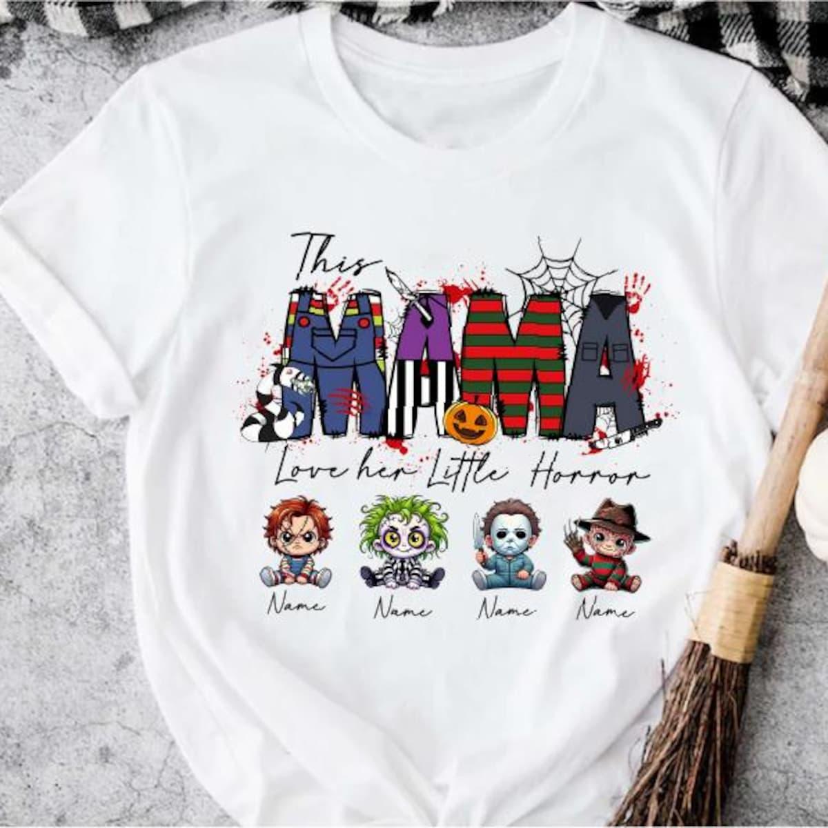 This Mama Love Her Little Horror Halloween Shirt 2