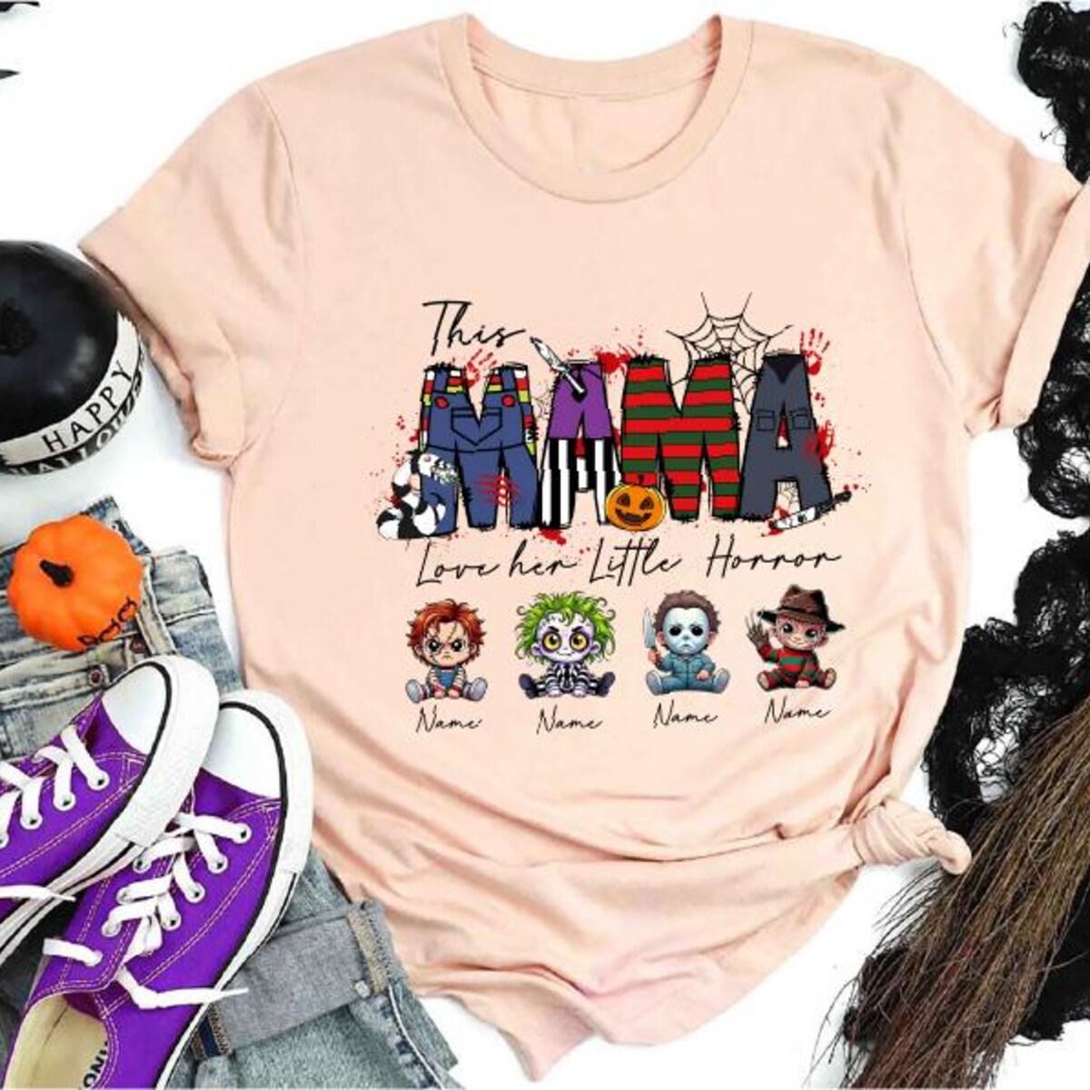 This Mama Love Her Little Horror Halloween Shirt 4