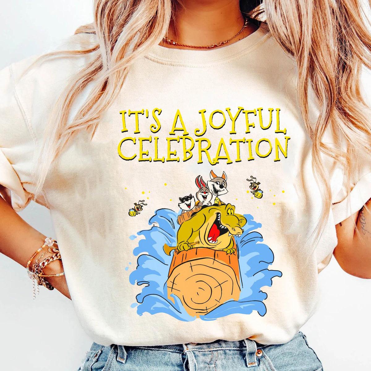 Tiana's Bayou Adventure Splash Mountain Louis It's A Joyful Celebration Shirt 2