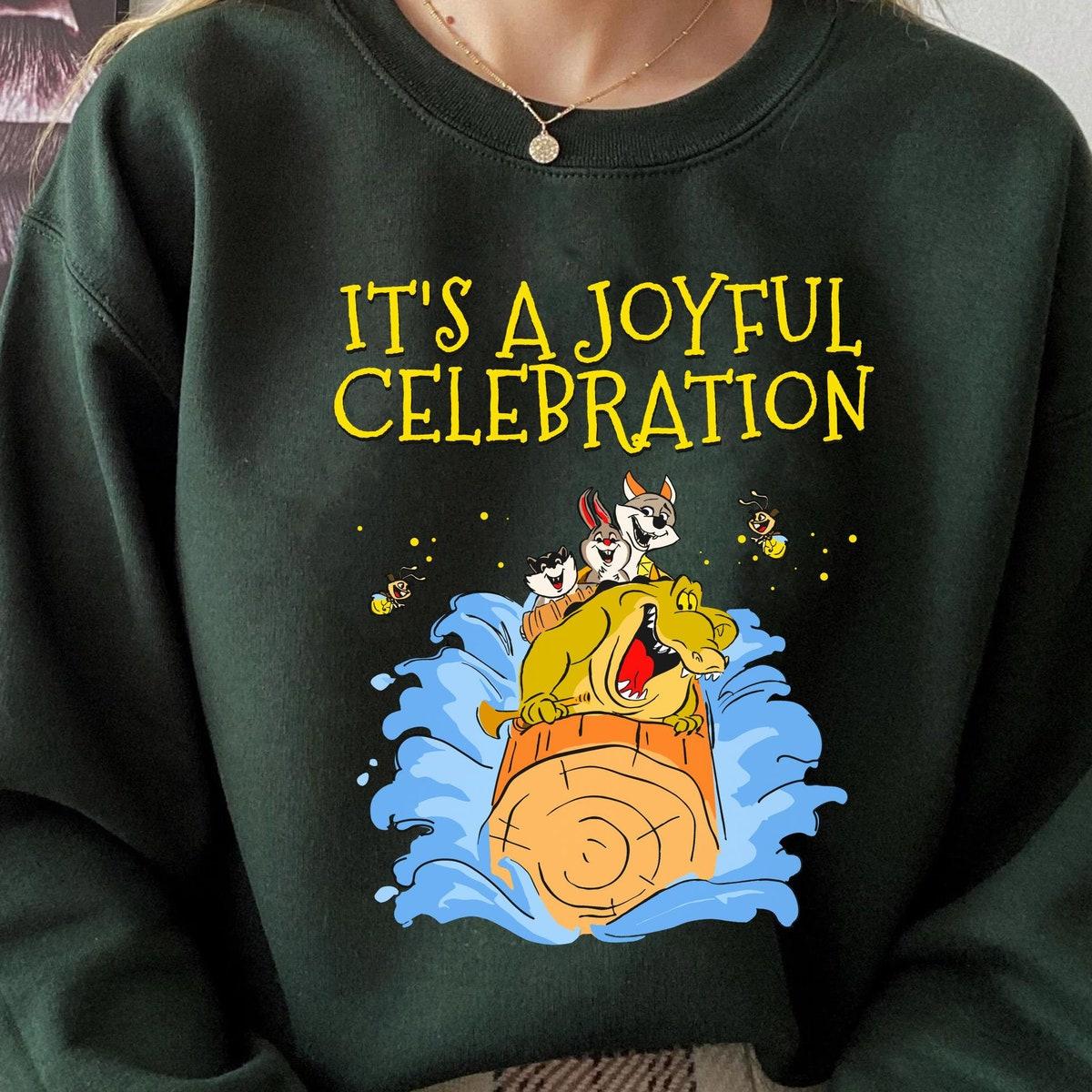 Tiana's Bayou Adventure Splash Mountain Louis It's A Joyful Celebration Shirt 3