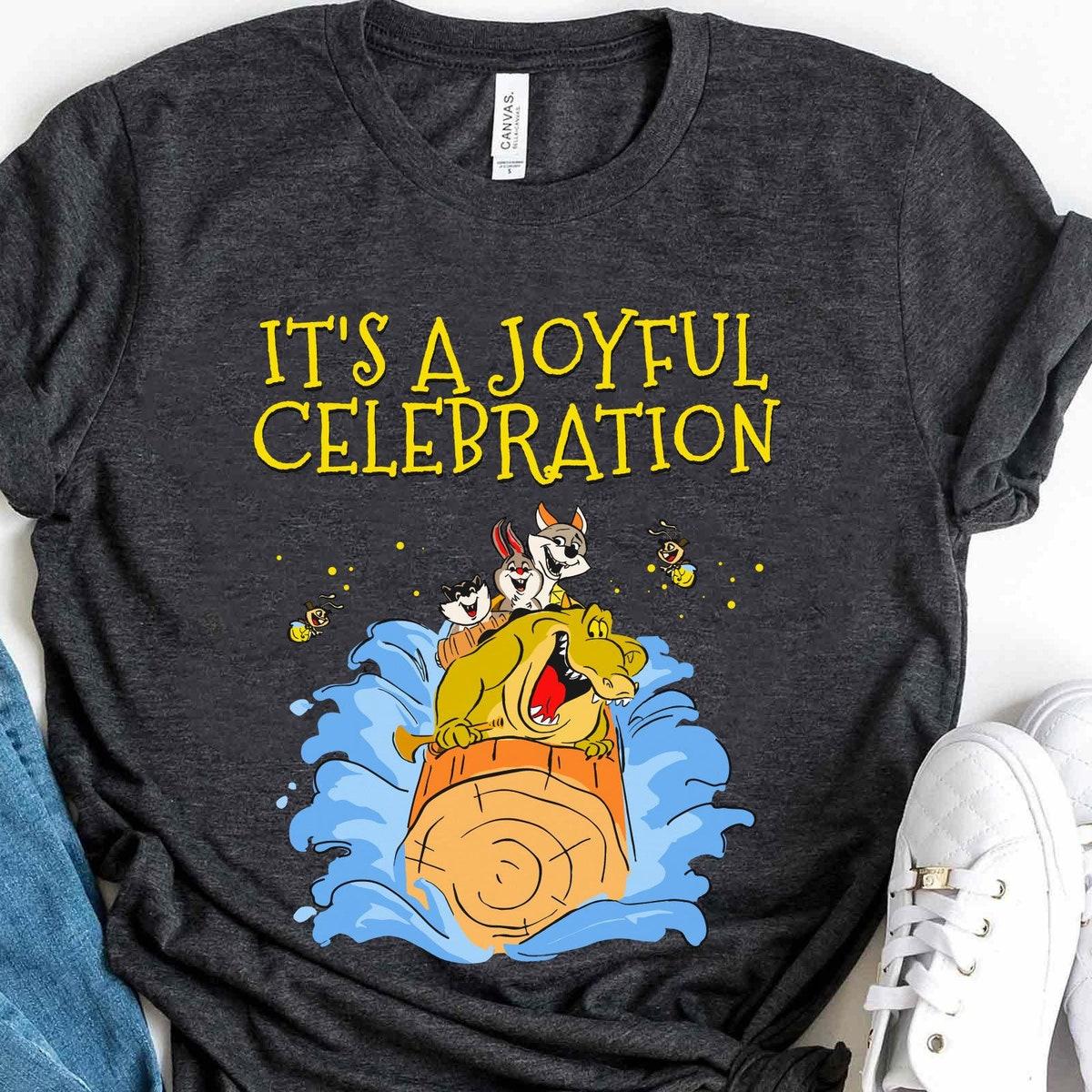 Tiana's Bayou Adventure Splash Mountain Louis It's A Joyful Celebration Shirt 7