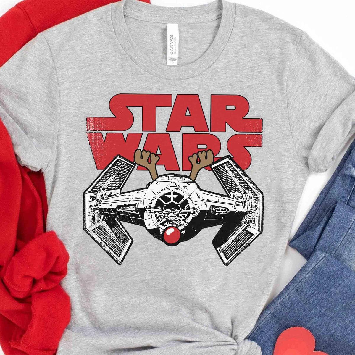 Tie Fighter Rudolf Nose Reindeer Christmas Shirt 2