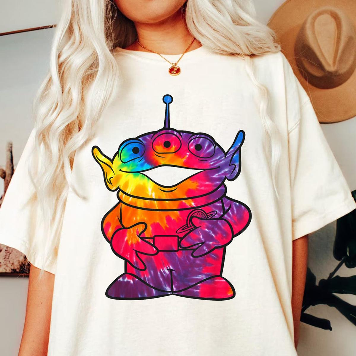 Tie dye Alien Portrait Cute Toy Story Alien Shirt 1