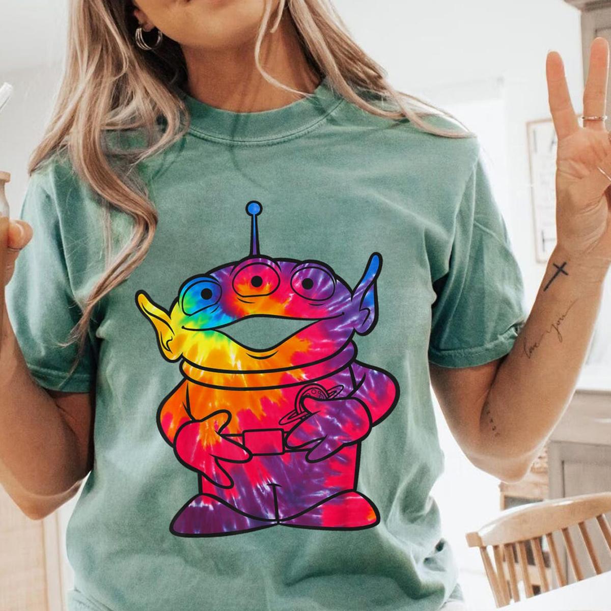 Tie dye Alien Portrait Cute Toy Story Alien Shirt 2