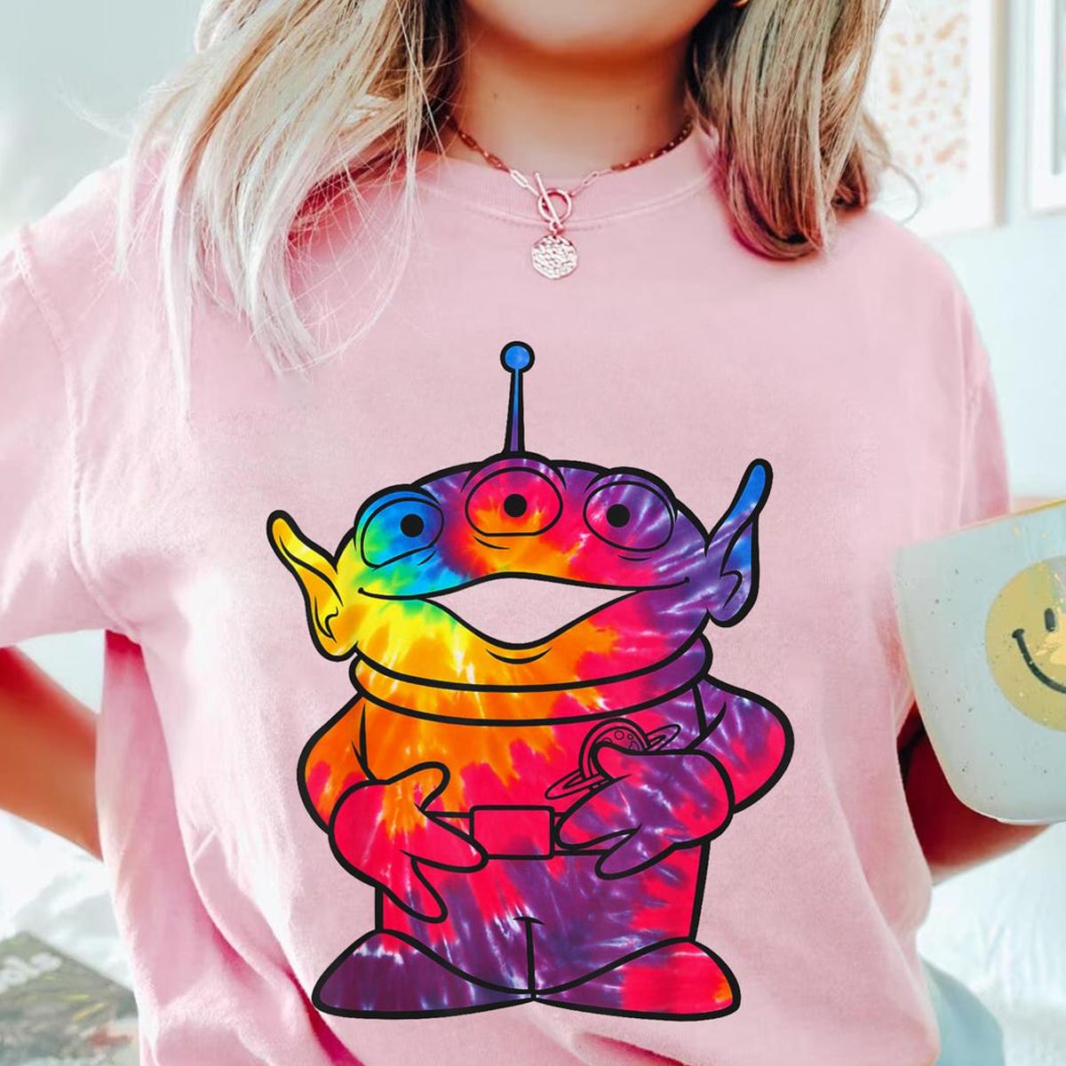 Tie dye Alien Portrait Cute Toy Story Alien Shirt 3