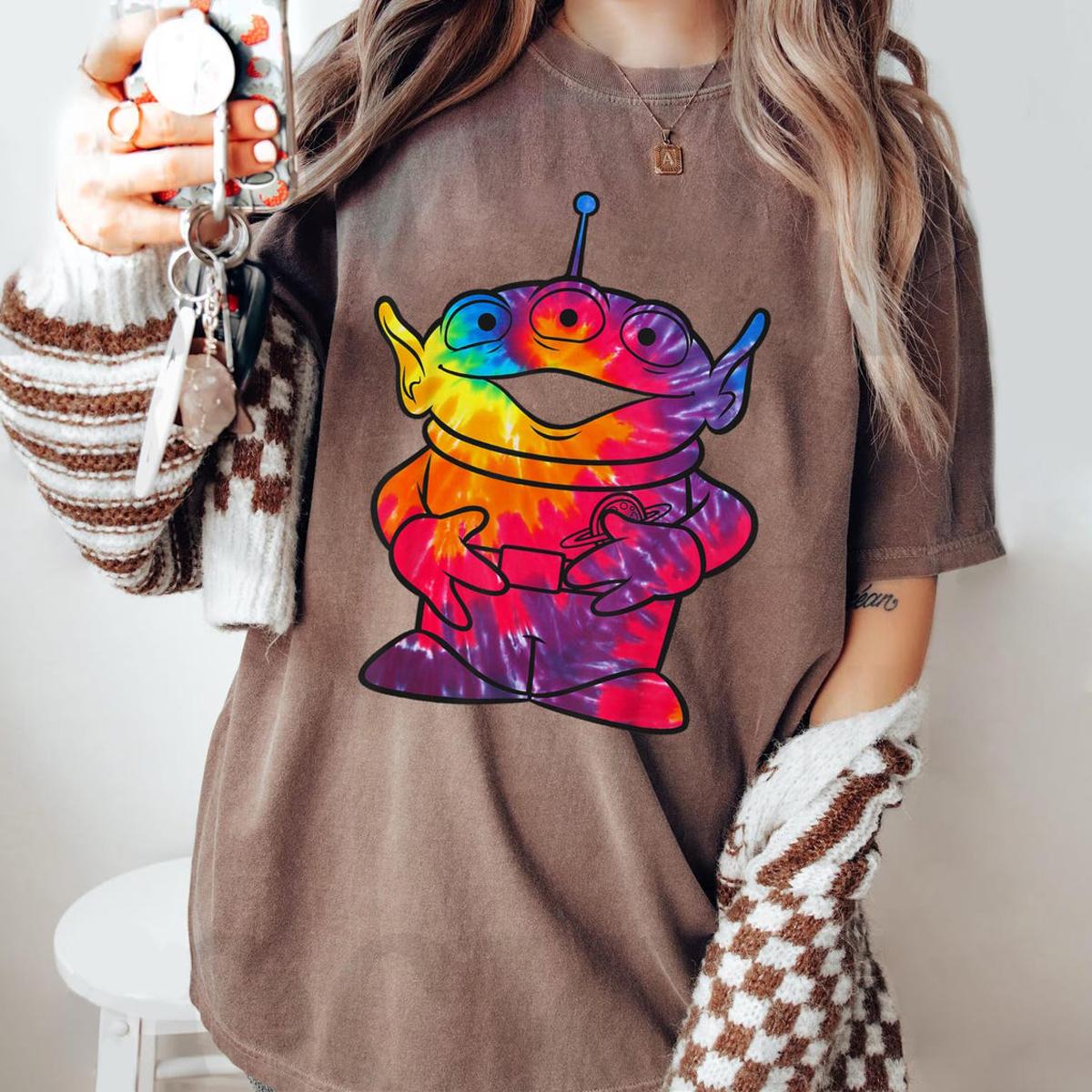 Tie dye Alien Portrait Cute Toy Story Alien Shirt 4