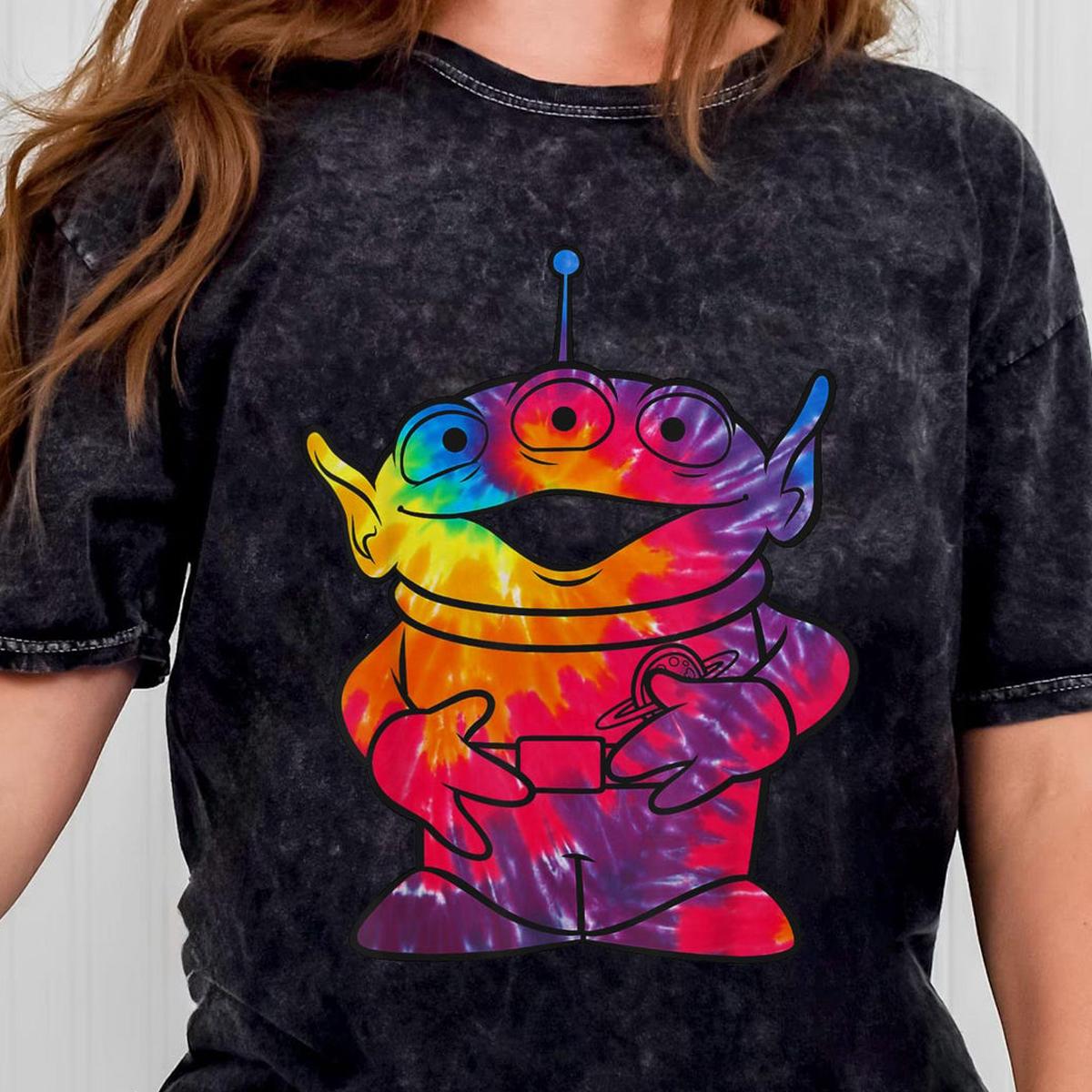 Tie dye Alien Portrait Toy Story Alien Shirt 1