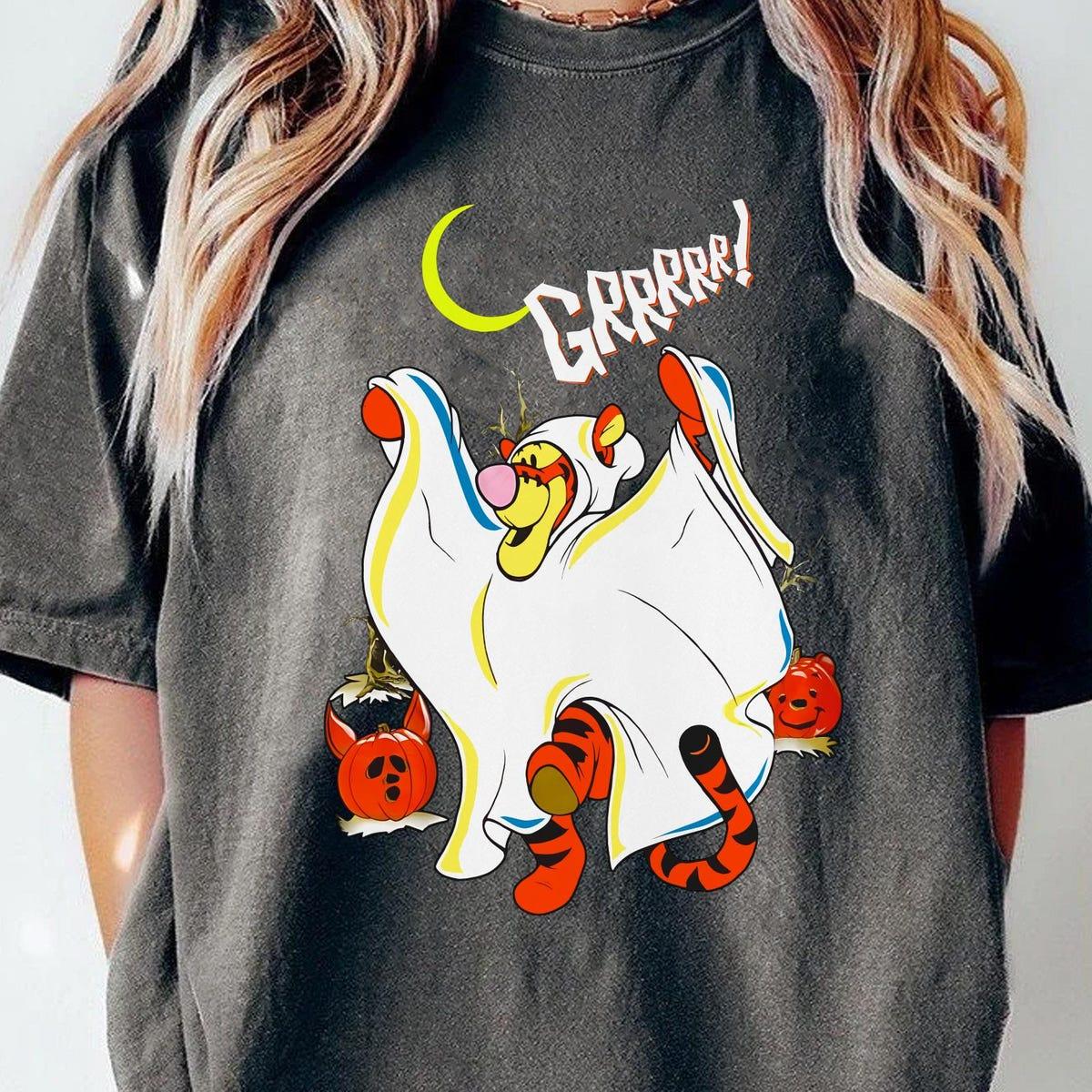 Tigger Ghost Costume Winnie The Pooh Halloween Pumpkin Shirt 5