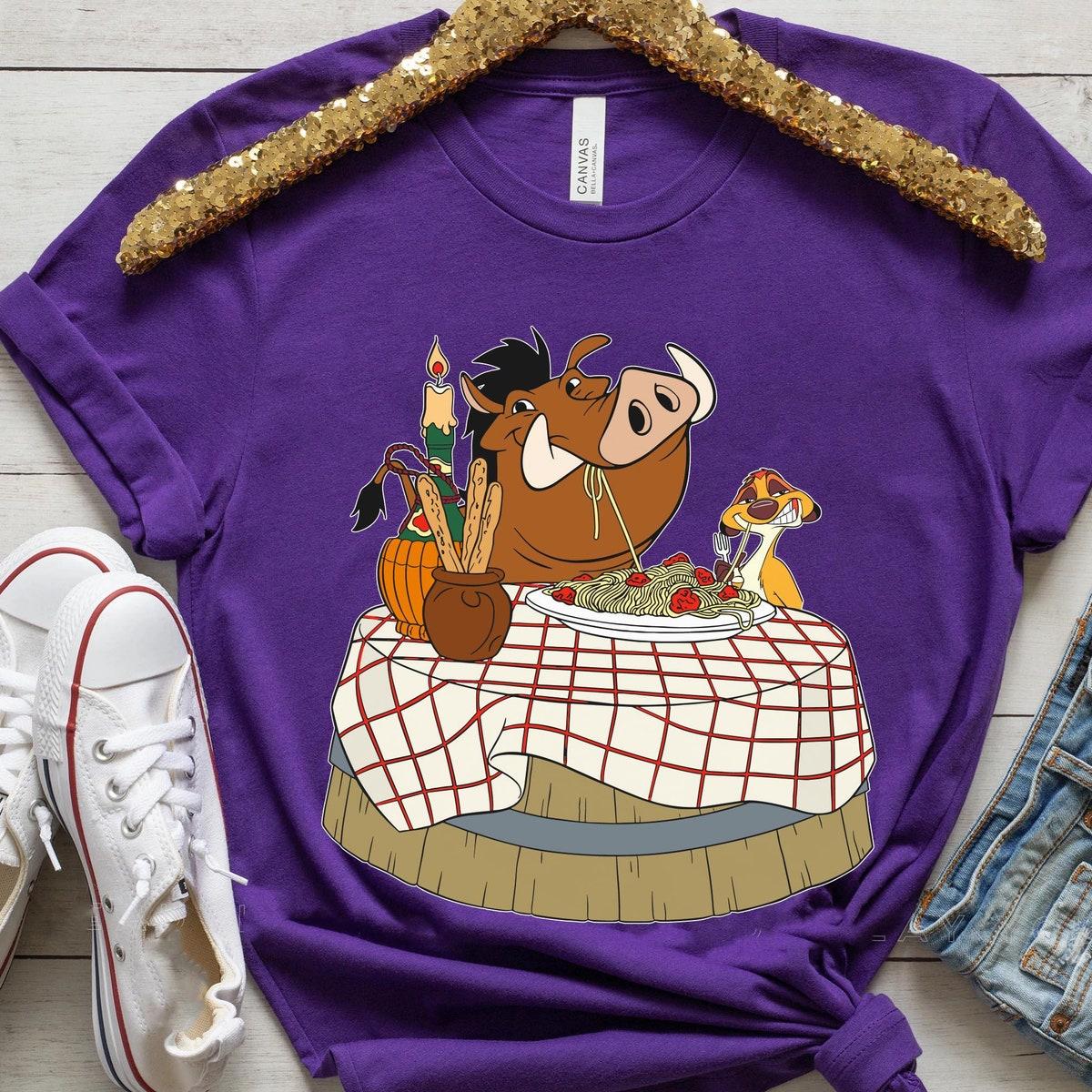 Timon Pumbaa Notte Spaghetti Shirt 2