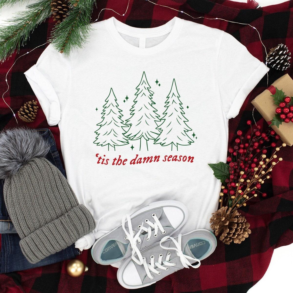 Tis The Damn Season Christmas Tree Shirt 1