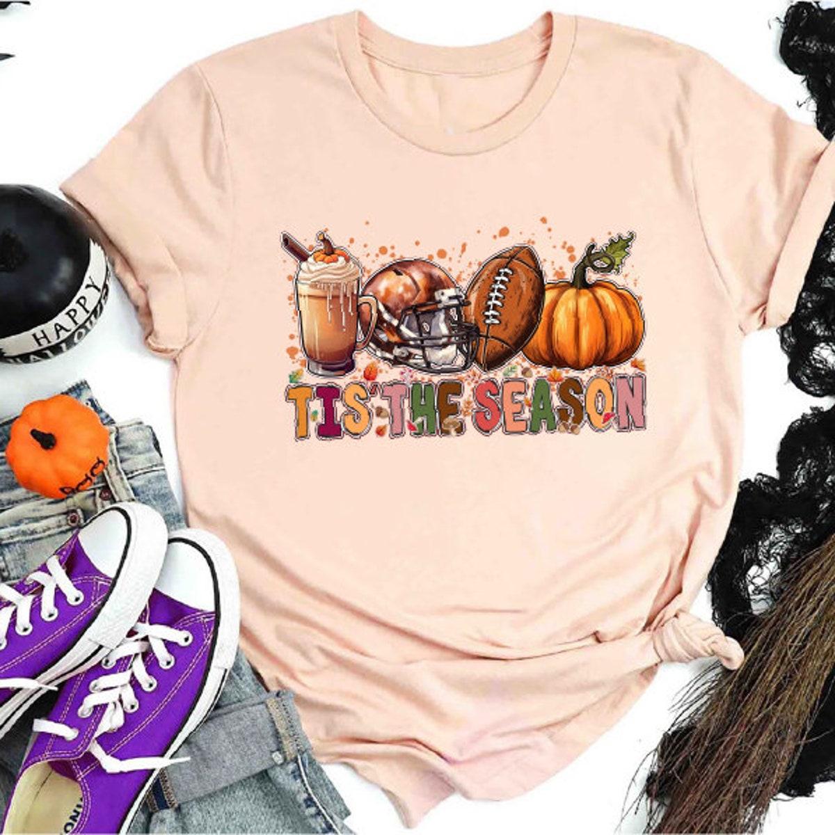 Tis The Season Halloween Baseball Pumpkin Spooky Season Halloween Shirt 3