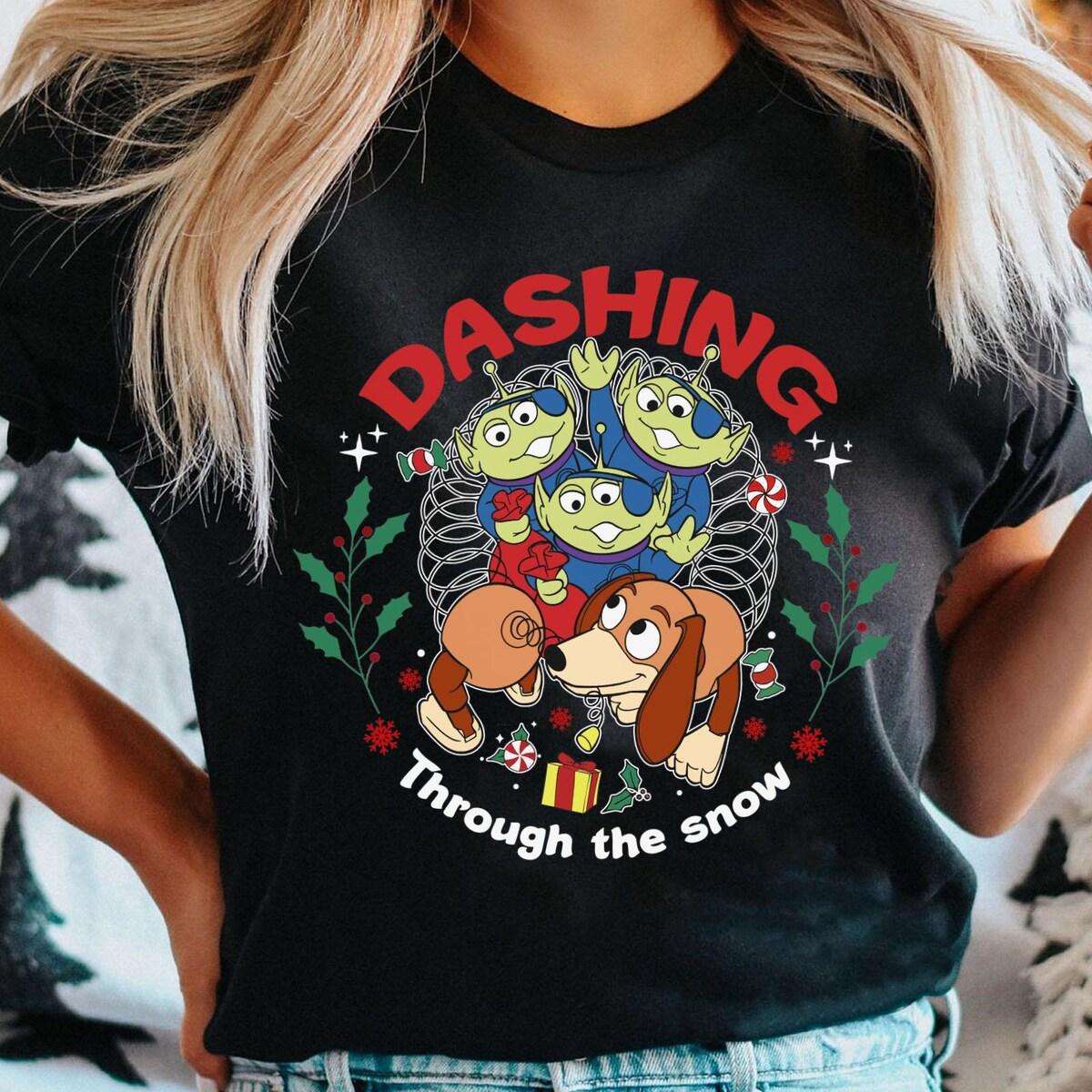 Toy Story Characters Dashing Through The Snow Shirt 1