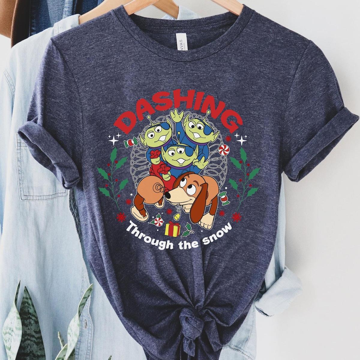 Toy Story Characters Dashing Through The Snow Shirt 6