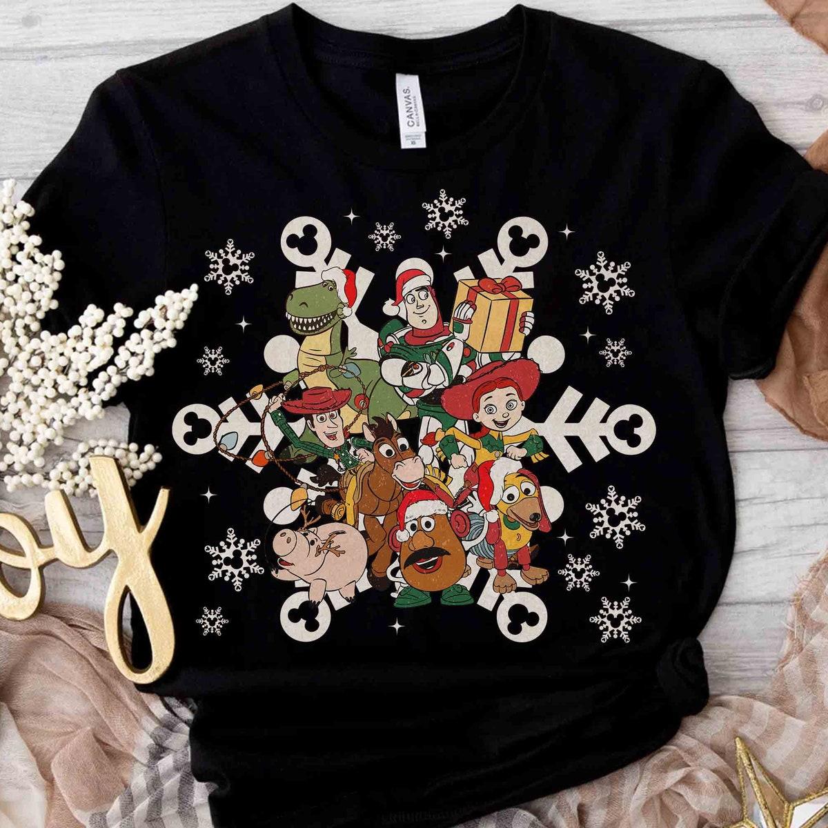 Toy Story Group You've Got A Friend In Me Christmas Snowflakes Shirt 2