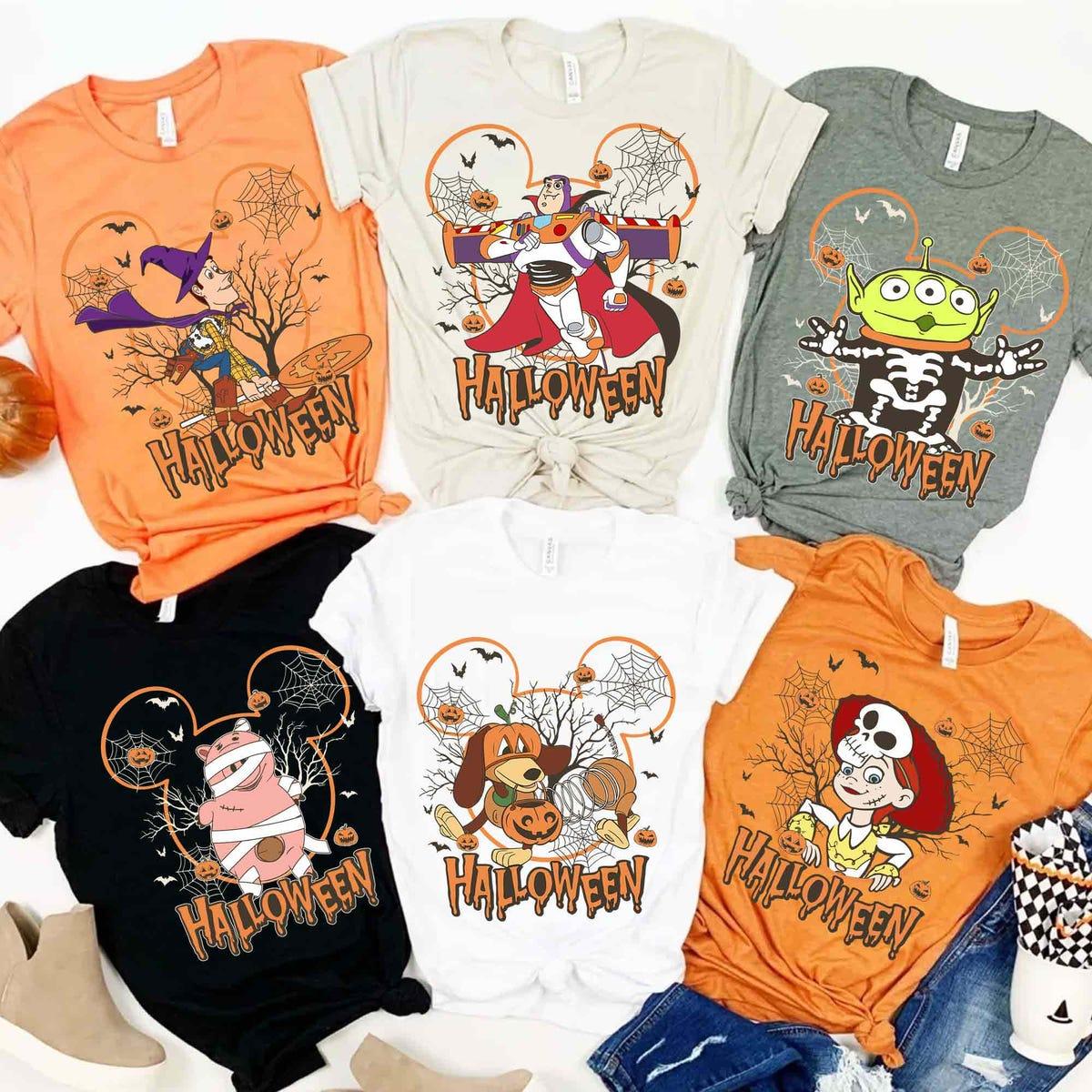 Toy Story Mickey Ears Halloween Woody Buzz Lightyear Jessie Slinky Shirt 1