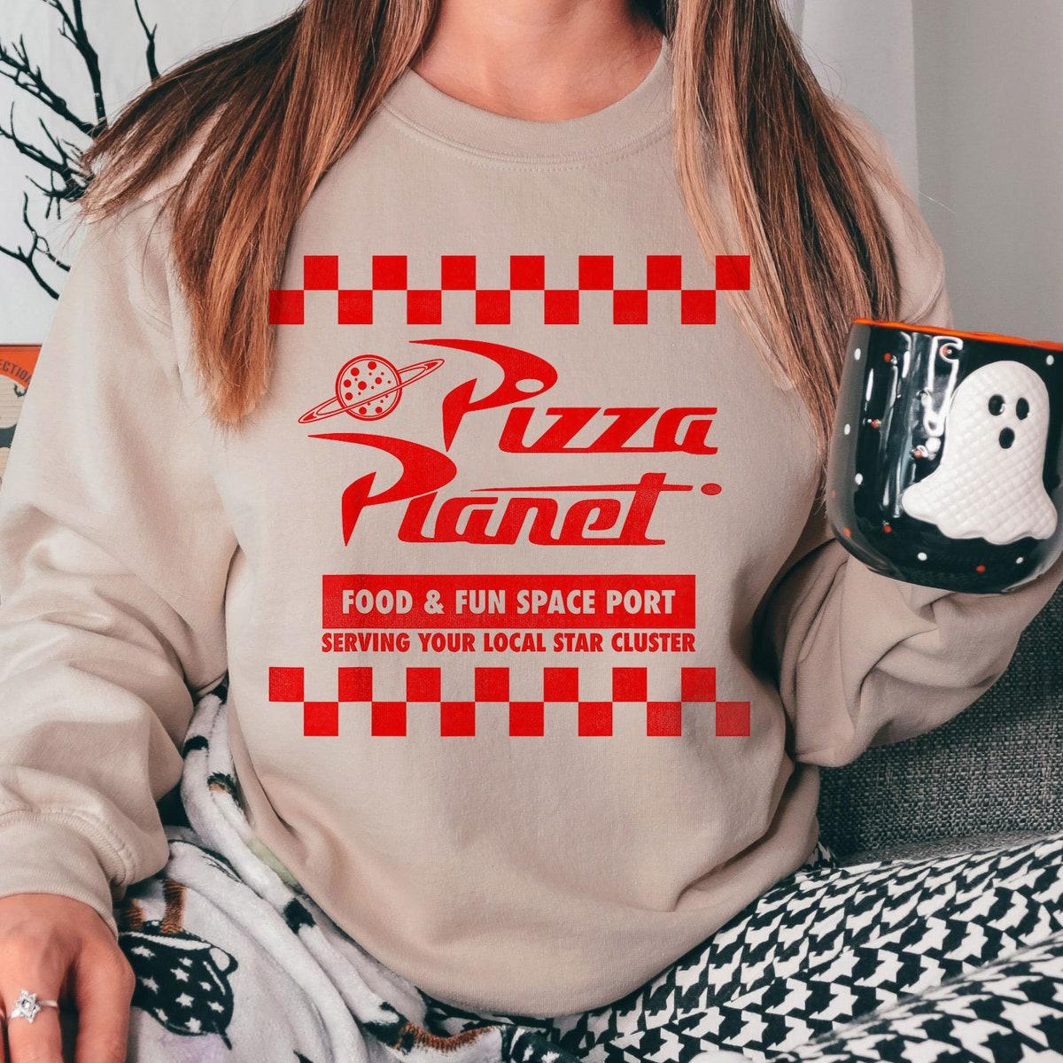 Toy Story Pizza Planet Checkered Logo Shirt 3