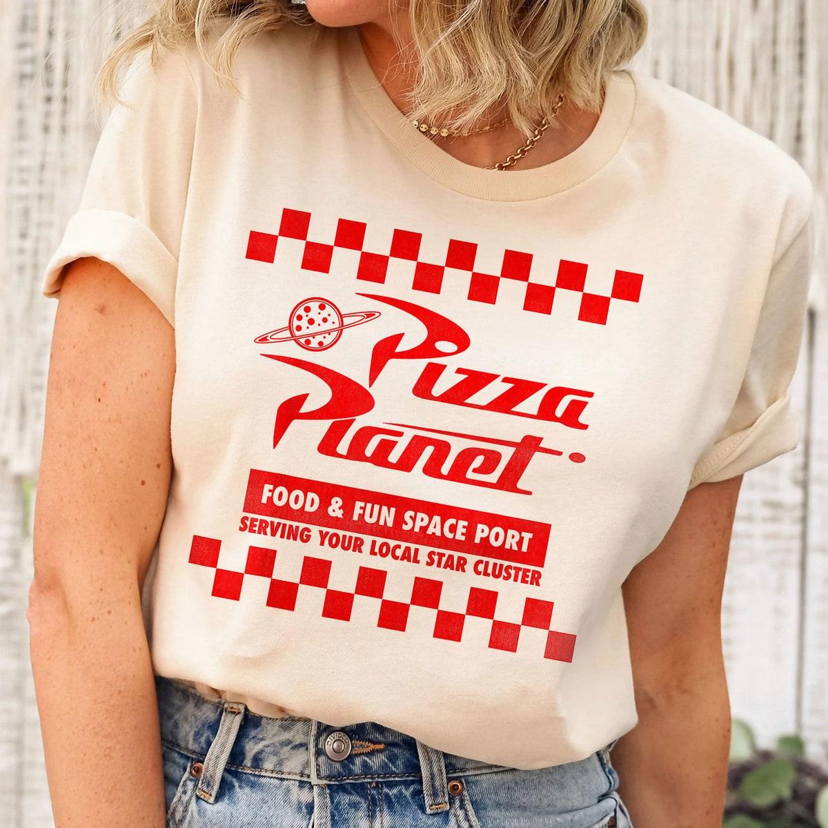 Toy Story Pizza Planet Checkered Logo Shirt 5