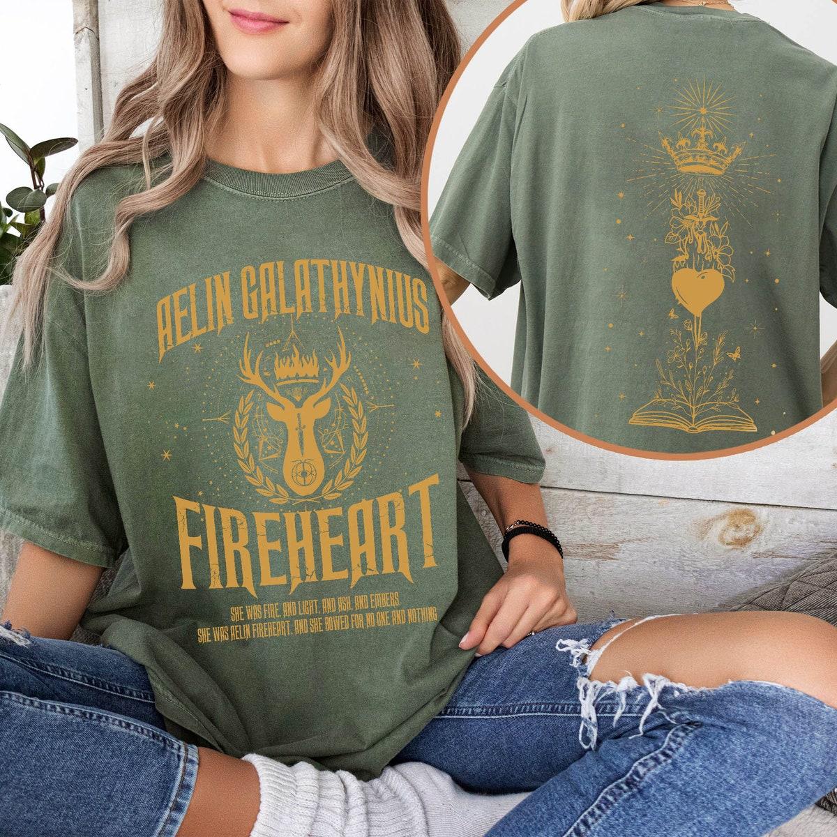 Two Sided Aelin Galathynius Fireheart Throne Of Glass Fan Shirt 1