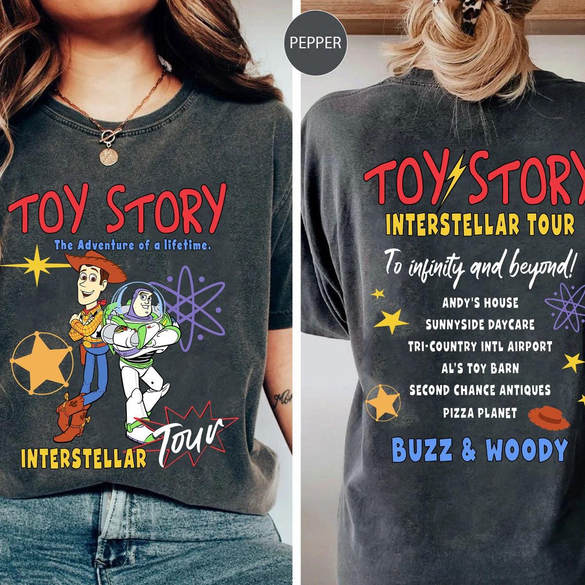 Two Sided Buzz Lightyear And Woody Interstellar Tour Adventure Of A Lifetime Shirt 2