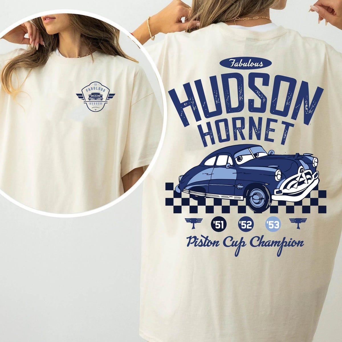 Two Sided Doc Hudson 51 The Fabulous Hudson Hornet Checkered Shirt 1