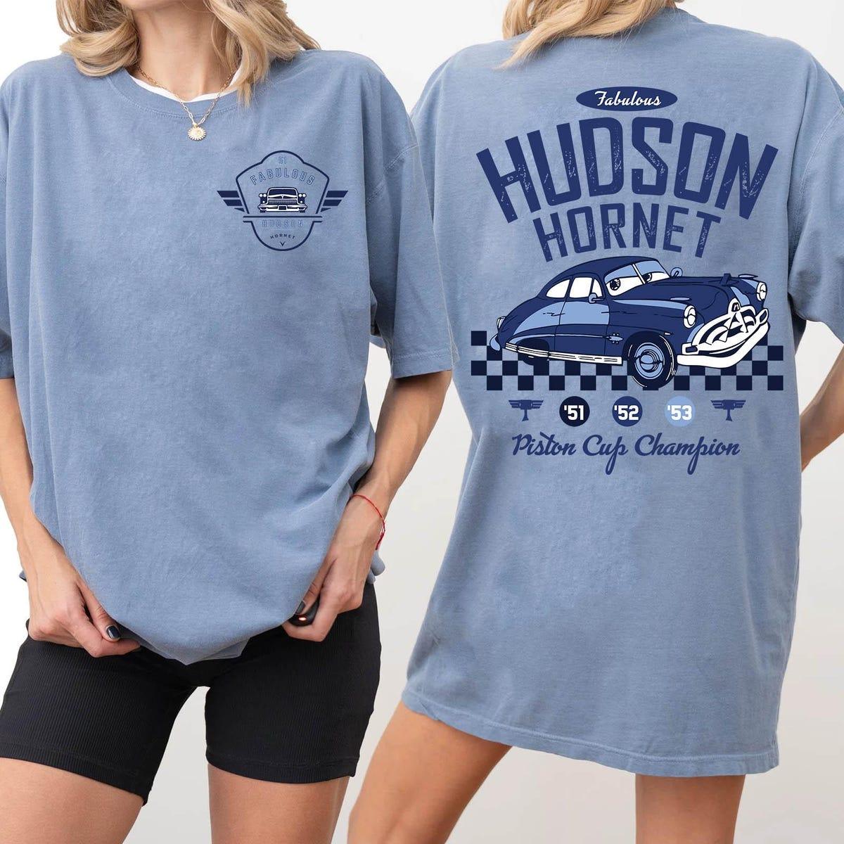 Two Sided Doc Hudson 51 The Fabulous Hudson Hornet Checkered Shirt 3