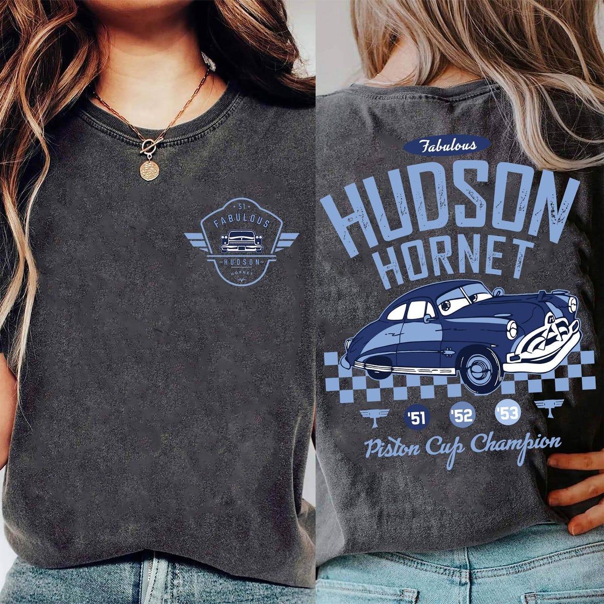 Two Sided Doc Hudson 51 The Fabulous Hudson Hornet Checkered Shirt 4