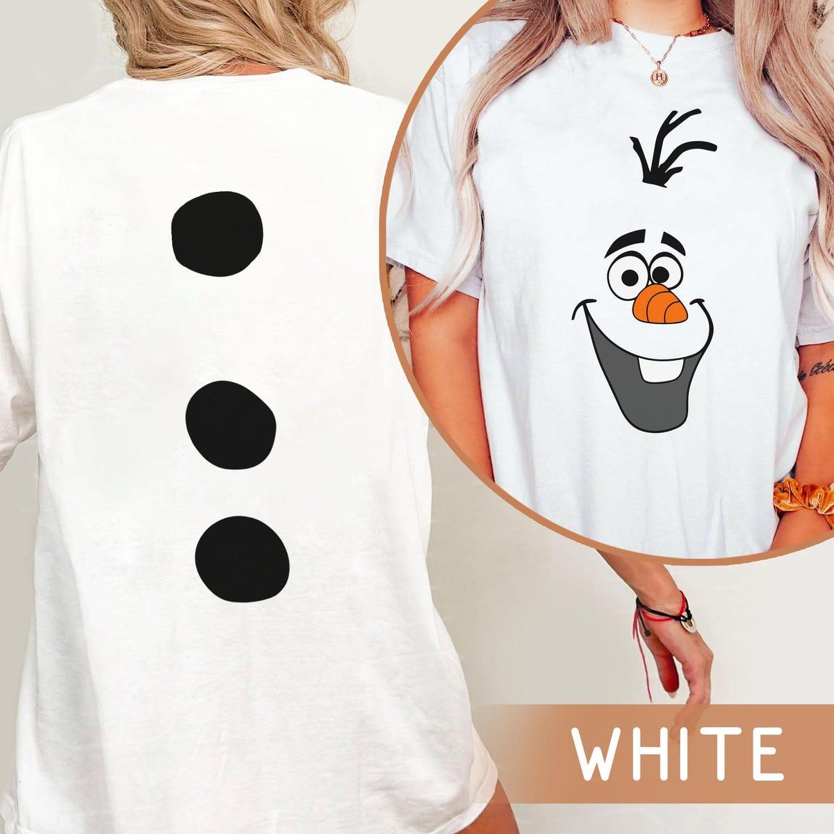 Two Sided Frozen Olaf Costume Olaf Snowman Shirt 1