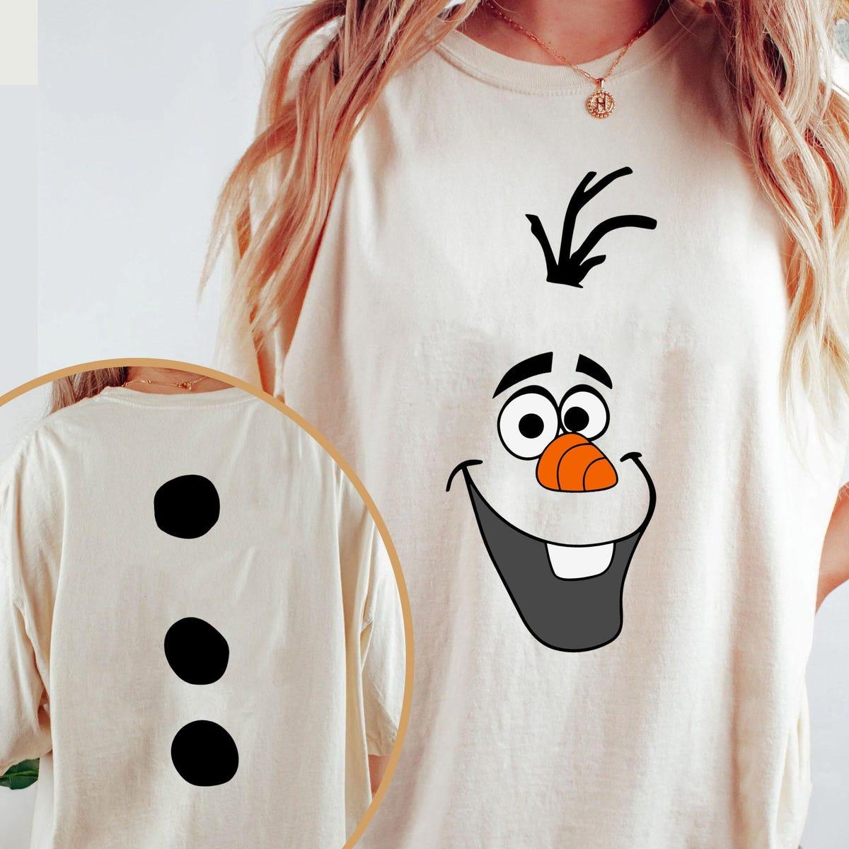 Two Sided Frozen Olaf Costume Olaf Snowman Shirt 2