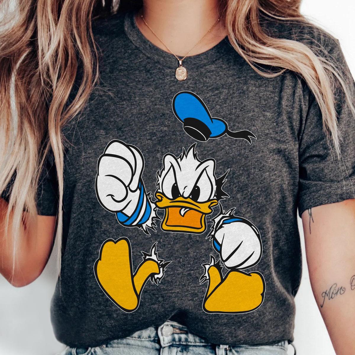 Two Sided Grumpy Donald Duck Front And Back Shirt 2