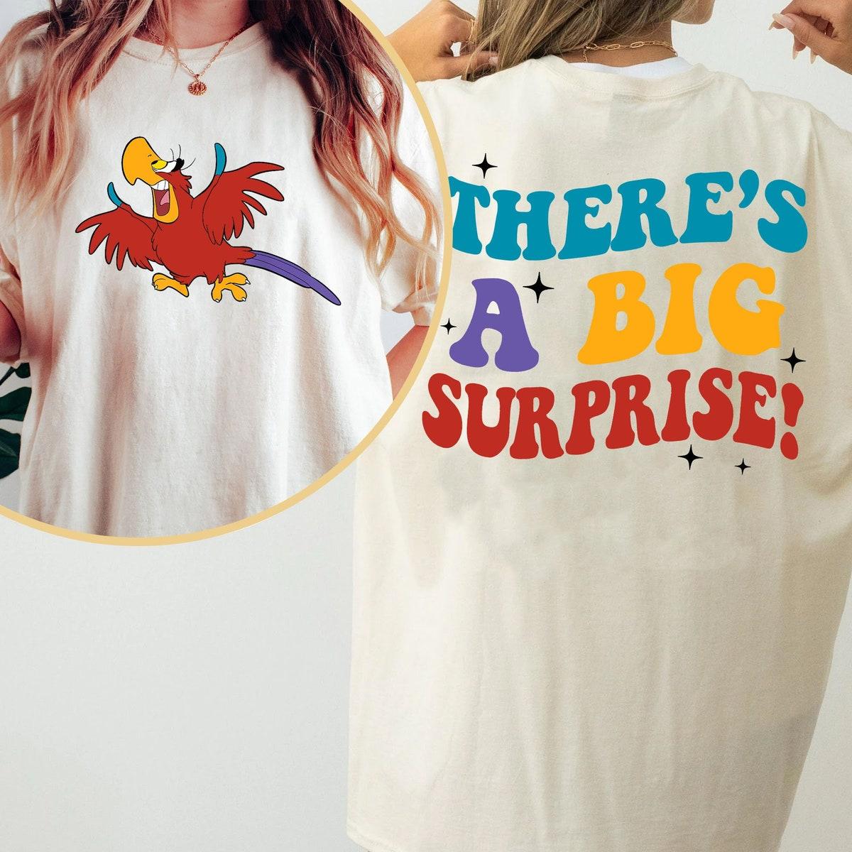 Two Sided Iago Parrot Costume There's A Big Surprise Aladdin Disney Shirt 1