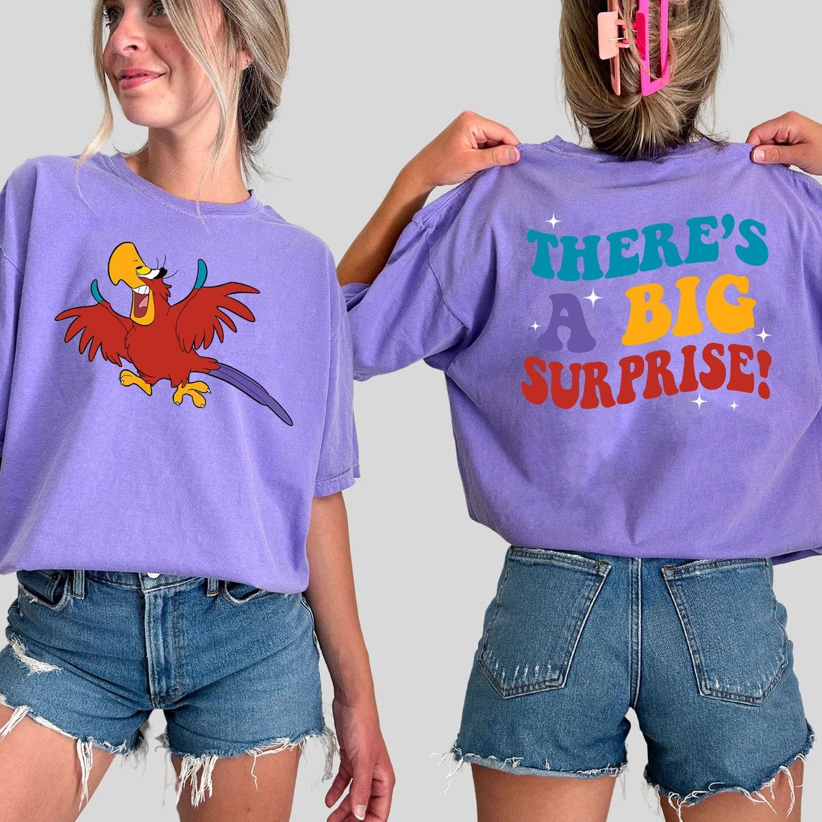 Two Sided Iago Parrot Costume There's A Big Surprise Aladdin Disney Shirt 2