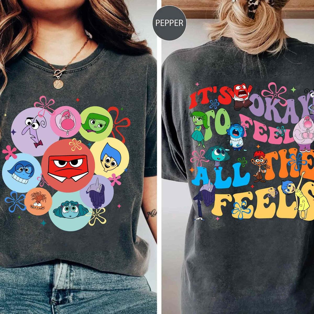 Two Sided Inside Out 2 Okay To Feel All The Feels Shirt 1