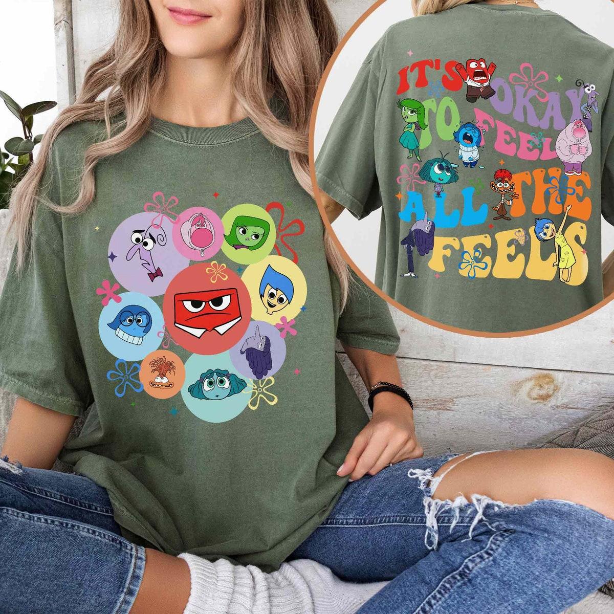 Two Sided Inside Out 2 Okay To Feel All The Feels Shirt 3