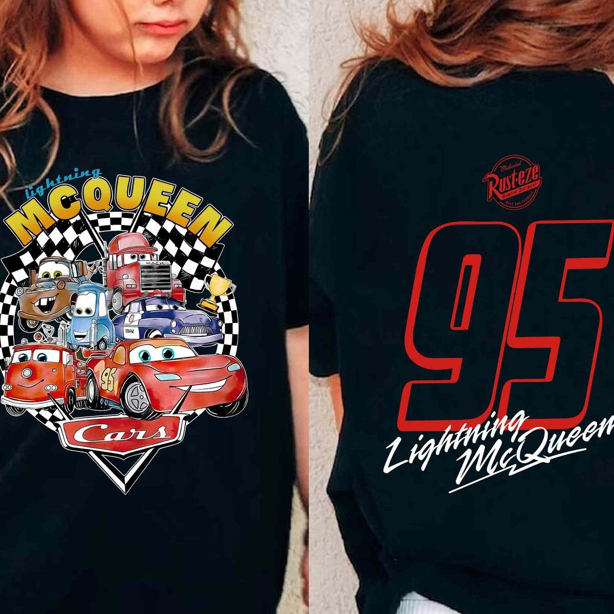 Two Sided Lightning Mcqueen 95 Radiator Springs Shirt 3